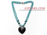 Turquoise Necklace with Heart Shape Pendant Is Sold At $9.59